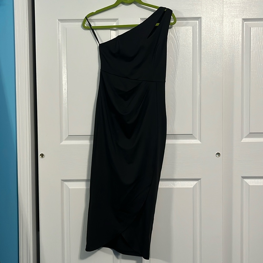 One shoulder midi dress